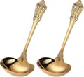 2-delat Gravyslevset i rostfritt stål, guld, 1 oz. Serveringssked Stor Buffé Hem Kök