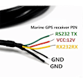 Miniatyrbillede 3 af 4: RS232 GPS Marine GPS-modtagermodul Antenne NMEA 0183 Baudrate 4800 Spænding 12V Kabel er 5 meter