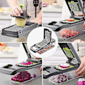 Miniatyrbillede 5 af 5: 15 i 1 Grøntsagshakker Salat Frugt Mandolin Slicer Mad Dicer Skærer Skræller - JS