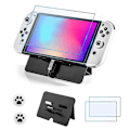 Pikkukuva 1 / 5: DEVASO Nintendo Switch/Switch OLED -tukiteline + 2 kpl karkaistua lasia