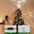 Miniatyrbild 4 av 5: Julgrans Topp Projektor Ljus Stjärna Julgrans Topp För Juldekoration Snöflinga Ljus