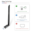 Pikkukuva 4 / 5: USB WiFi-sovitin PC:lle 1300Mbps USB 3.0 Langaton Verkko WiFi-sovitin