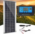 300w 12v solpanel, solpanelsæt, batteriopladersæt med 60a solcelleopladningsregulator til RV,-hao