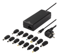 Bærbar oplader, 15-20 V, 8 A, 120 W, LED-display, sort