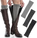 3 Par Dam Vinterdamasker, Varma Damasker Leggings Dam Stickade Leggings