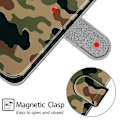 Pikkukuva 1 / 3: Yhteensopiva Samsung Galaxy A03 Core -kotelon suojus, läppämallinen magneettikiinnitys - Camouflage #jlf