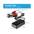 Miniatyrbild 5 av 5: Portabel DC med Batteriklämma, 12V/24V till 5V 4-Portars USB-Laddare Multiport Adapter Andra Smarta Telefoner