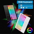 Miniatyrbild 4 av 5: Transparent Färgglad Luminous Bluetooth-tangentbord 10-tums Bakgrundsbelyst Bluetooth-tangentbord Lämpligt för Ta