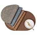 Miniatyrbild 1 av 5: 5-pack Placemats i konstläder Oval Enkel tyg läder placemat