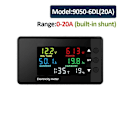 Miniatyrbild 2 av 5: 6-i-1 Voltmeter Amperemeter DC 7,5-100V Wattmeter LED Digital Elektrisk Mätare Multifunktionell Spänningsströmsmätare 0-20A