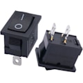 Pikkukuva 2 / 4: 10 kpl Rocker Toggle -kytkin musta On/Off SPST 2-nastainen 2-asentoinen KCD1 AC 250V/10A 125V/12A KCD1-1-101-BK