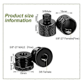 Miniatyrbillede 2 af 5: 8 stk. Mikrofontråd Adapter Sæt 5/8 Hun til 3/8 Han og 3/8 Hun til 5/8 Han Skrue Adapter Tråd