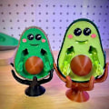 Miniatyrbillede 3 af 5: 3D-Printet FCK-You-Cado, 3D-Printet Dårlig Avocado, Printet Langfinger Statue
