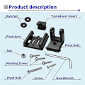 Miniatyrbilde 4 av 5: For 7400931 XNT Transducer Bracket, Transducer Mount for XHS Modeller, Transom Mounting Hardware Kit for XNT 9 20