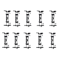Miniatyrbilde 1 av 5: 10 stk. for L200 Triton Auto Taklist Klips Snap Takskinne Trim Klips