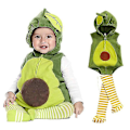 Pikkukuva 1 / 4: 0-18kk Vauvan Tyttö Poika Avocado Puku Vauva Taapero Huppari Bodysuit Lyhyt Haalari Purim Hieno Pukeutuminen Sukilla-VÄRI: 90 (9-12kk)