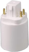 Lampadapter Glödlampshållare Sockelomvandlare 4-stift Hem Belysningstillbehör (vit) (1st)
