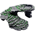 Miniatyrbillede 1 af 5: Skildpadde Solrampe Platform Reptil Skjul Habitat (Sort)