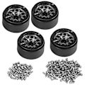 Pikkukuva 2 / 4: 4KPL 1.9 Metallinen Beadlock 12 Reikäinen Vanteen NAPA 1/10 RC Crawler Axial SCX10 90046 AXI03007 Traxxa
