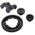 Pikkukuva 4 / 5: 54t Teräksinen Päävaihdehammaspyörä 18t ja 20t Pinjonihammaspyörillä Vaihto Traxxas X Maxx, XO 1 ja E Revo 2.0 RC-autoille