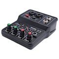 Miniatyrbillede 4 af 4: TEYUN Q-12 Lydkort Audio Mixer Lydkort Konsol Bord System Interface 4 Kanal 48V Strøm Ster