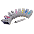 Miniatyrbillede 2 af 5: hg T76 T7601-T7609 P600 Genopfyldelig Blækpatron med Auto Reset ARC Chip til Epson SureColor-P600 Printer