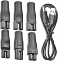 7 stk. 5V USB-strømledningssett for hårklippere, trimmere, barbermaskiner og bordlamper - Universell erstatningslader