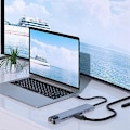 Pikkukuva 4 / 5: Tyyppi A 2017L Type-C - Type-Cx2+USB2.0+HD+USB3.0+TF/SD+Verkkokortti 100Mbps USB-keskitin kannettavalle tietokoneelle ja puhelimelle