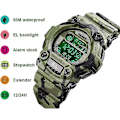 Miniatyrbild 3 av 5: Pojkar Camouflage LED Sport Barnklocka Vattentät Digital Elektronisk Militär Armbandsur för Barn med Lumin