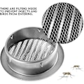 Miniatyrbillede 4 af 5: Rustfrit Stål Luftventilationskugle Tykk Ventilationsgitter Væghængt Emhætte Udstødningsdæksler Badeværelse Køkkenventiler (200mm)