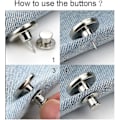 Miniatyrbilde 3 av 4: Jeansknapp uten søm metall umiddelbar jeansknappnål avtakbar 5 stk
