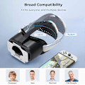 Miniatyrbilde 4 av 5: Oppgradert VR-headset for Nintendo Switch & Switch OLED-modell, Switch VR-briller med justerbare HD-linser og hodebånd med rotasjonsknapp