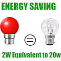 Miniatyrbild 4 av 4: 20x B22 Bayonet Cap LED Färgade Ljuslampor Mini Globe Golfboll Glödlampor för Utomhus Patio Trädgårdsfest