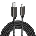 USB-B til USB-C skriverkabel Svart 2 m