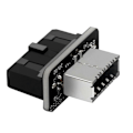 Pikkukuva 1 / 5: USB 3.0 Sisäinen Header - USB 3.1/3.2 TypeC Etu TypeE Adapteri Emolevylle GZ ft