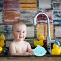 Miniatyrbillede 2 af 3: 4 stk Badelegetøj til Spædbørn Lys Badelegetøj Baby Badekar Legetøj Glødende Badelegetøj