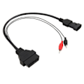 Miniatyrbillede 1 af 5: OBD2 Adapterkabel til Fiat Biler - 3-polet til 16-polet - Diagnostisk Kabel til OBD II Autoscanner
