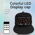 Miniatyrbild 3 av 5: LED Keps med Ljusdisplay DIY Smart Pixel Matrix Basebollkeps Uppladdningsbar Bluetooth Hip Hop Str