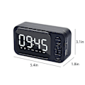 Miniatyrbild 3 av 5: Bluetooth-högtalare med digital tidsvisning, dubbel väckarklocka, Bluetooth-högtalare, portabel trådlös utomhushögtalare med U-disk, radio, FM-klocka, Au