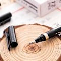 Pikkukuva 5 / 5: Kalligrafiakynät, 6 kpl kalligrafiakynäsetti kirjaimiin, musta sivellinmerkintäkynä käsinkirjoituskynät (4 kokoa)