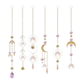 Crystal Ornament / Hanging Decorations, 6-pack moon