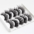 Miniatyrbild 2 av 3: Lösögonfransar 5 Par 3D Ögonfransar Återanvändbara Långa Handgjorda Falska Ögonfransar För Ögonmakeup