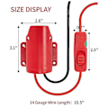 Miniatyrbild 4 av 5: Power Wheel Adapter För 12V M12 Batteriadapter Batterikonverteringskit Med Strömbrytare Säkring & Kabelanslutning