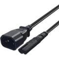 C14 till C7 hane-hona strömkabel, PVC-adapter för sovrum