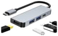 4-i-1 USB C Dockningsstation, USB C Hub, Adapter för MacBook, Mac Pro, Mac Mini, iMac (Grå)