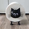 Miniatyrbild 3 av 4: Kitty Toalettkatten - Toalettpappershållare, Fristående Toalettpappershållare, Toalettpappershållare Stativ, Kattpappershanddukshållare för Badrum