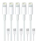 5-pak 2M -Lightning-lader kompatibel med iPhone Xs/ Max/X/8/7/6/5SE/5S iOS12