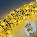 Miniatyrbilde 4 av 4: LED-julebåndlysstreng Juletrpyntlys Satengaveske Dekorative lys