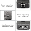 Miniatyrbild 3 av 5: ZZY-Nätverks LAN-switch 2 portar, RJ45 nätverks-tryckknappsswitch-splitter-väljare, 100m 2 in 1 ut eller 1 in 2 ut, 2-ports nätverkshub svart
