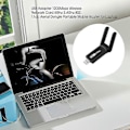 Miniatyrbilde 4 av 4: 1300 Mbps USB 3.0 WiFi-adapter, driverfri, 2,4 GHz/5 GHz dobbeltbånds Wi-Fi-dongel, mottaker, 80211ax/ac/a/b/g/n, WIFi 5, trådløst nettverkskort for PC-bærbar datamaskin